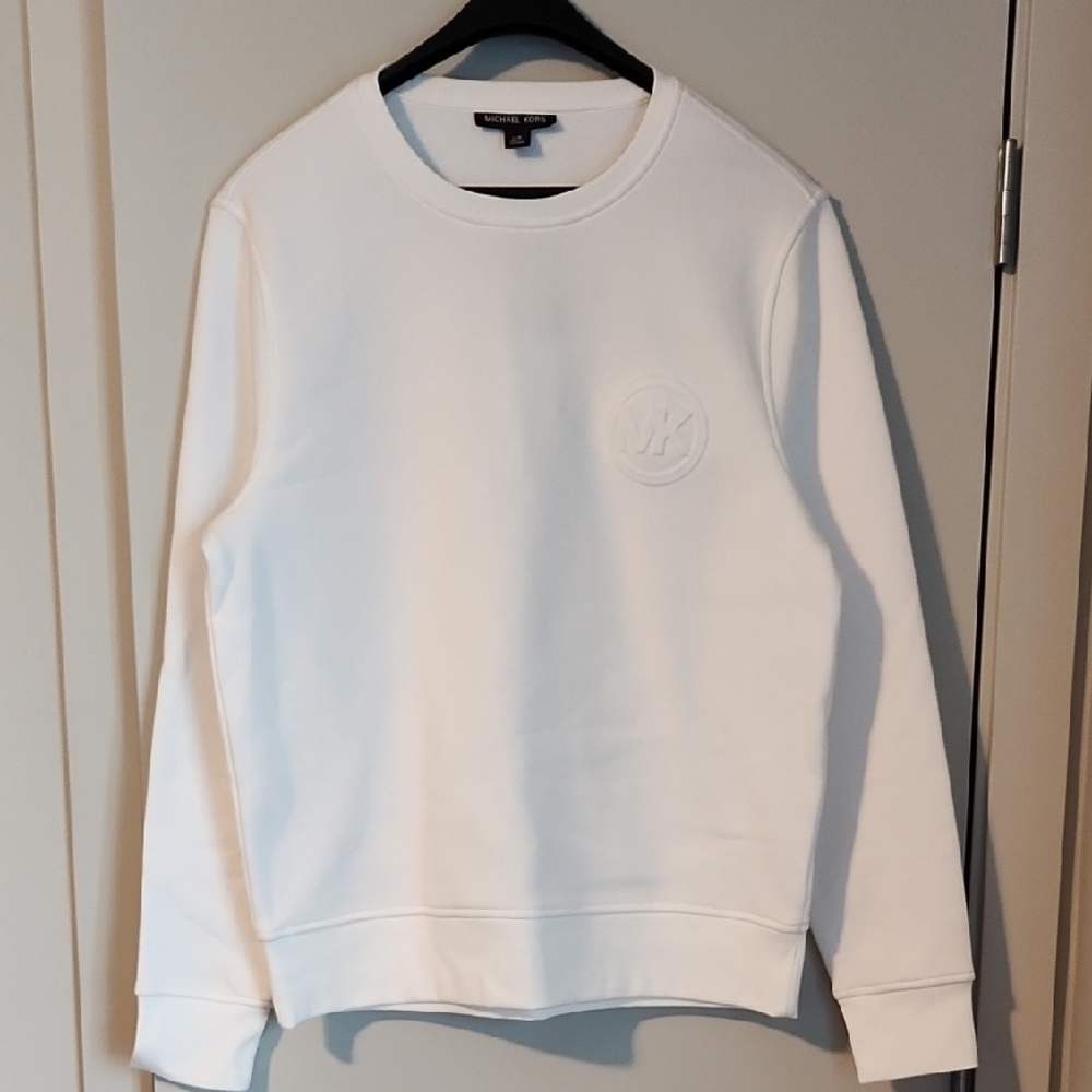 Michael Kors Classic White Crewneck Sweatshirt